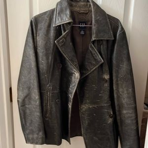 Rustic like leather jacket